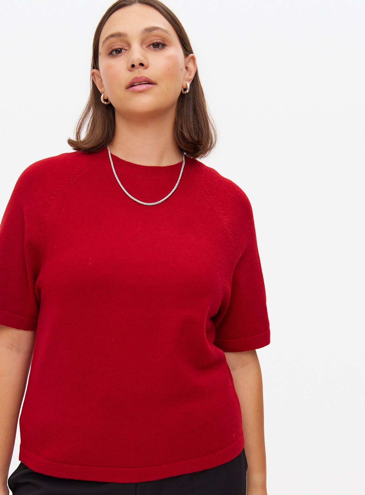 Red Relaxed Soft Knit T-Shirt 20 - Image 1 thumbnail